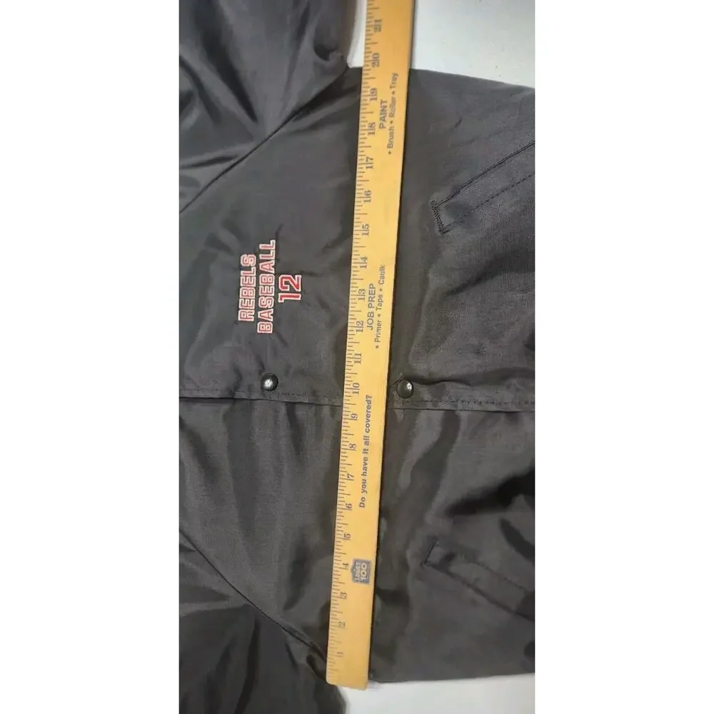 Vintage Rebels Baseball Jacket Button Coat Size Youth Large Made In USA